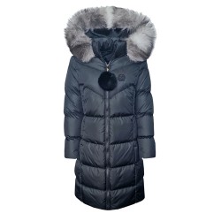 Дълго яке с естествен пух City Angels Jeans, Черно, 6859